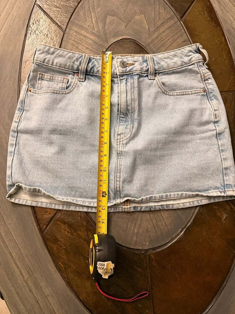 Pacsun light blue denim mini skirt Size 26